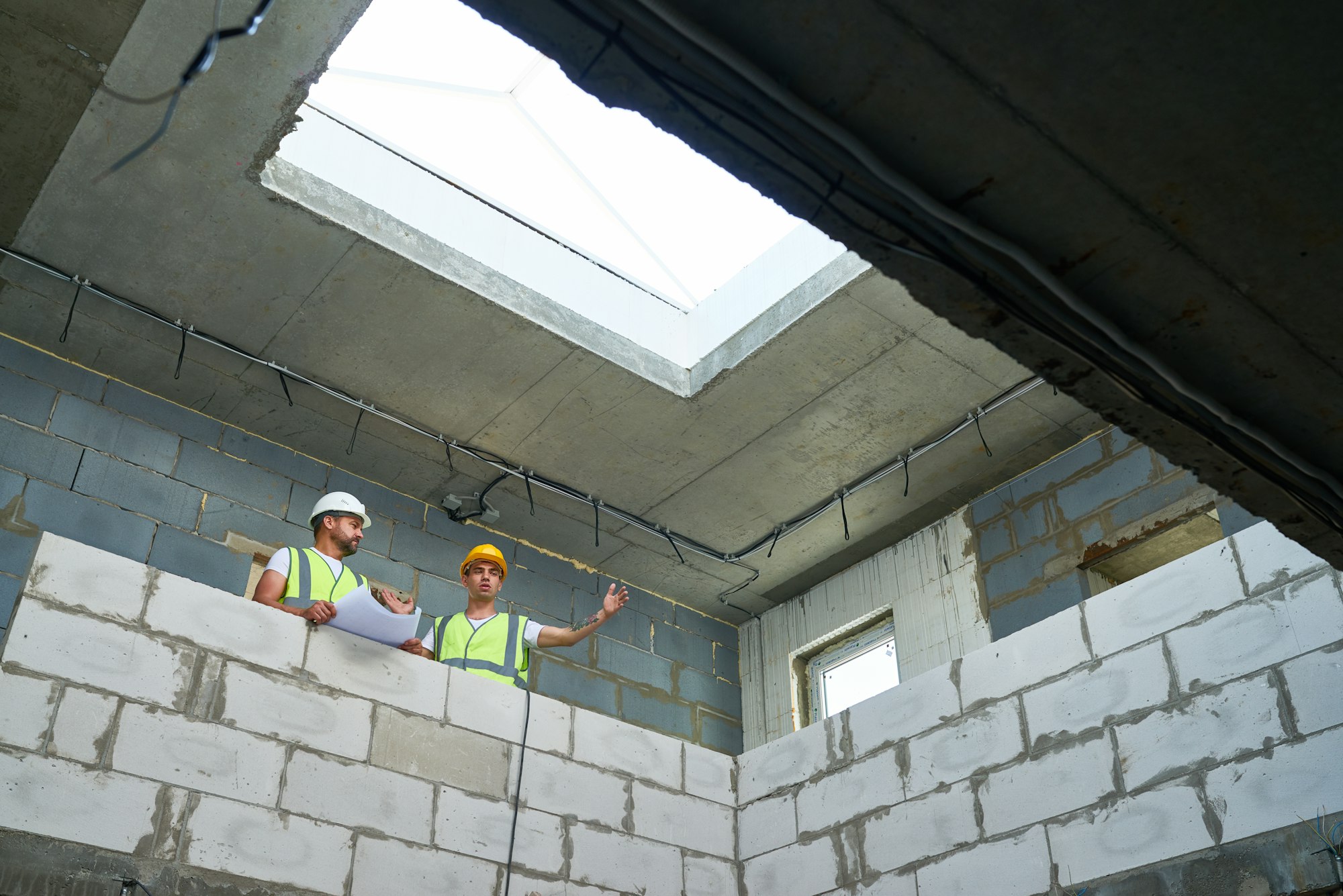 Builders on Construction Site